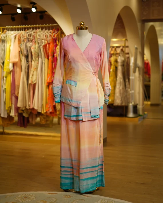 Pastel Ombre Shades Blazer Set