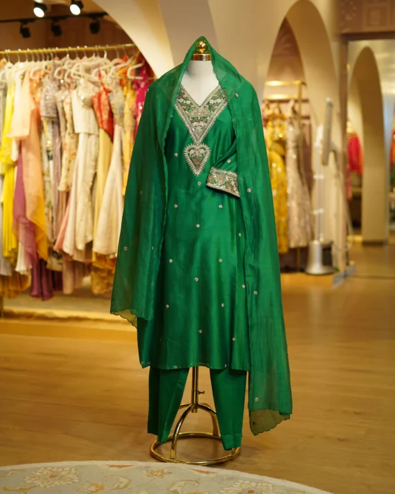 Green Kurta Set