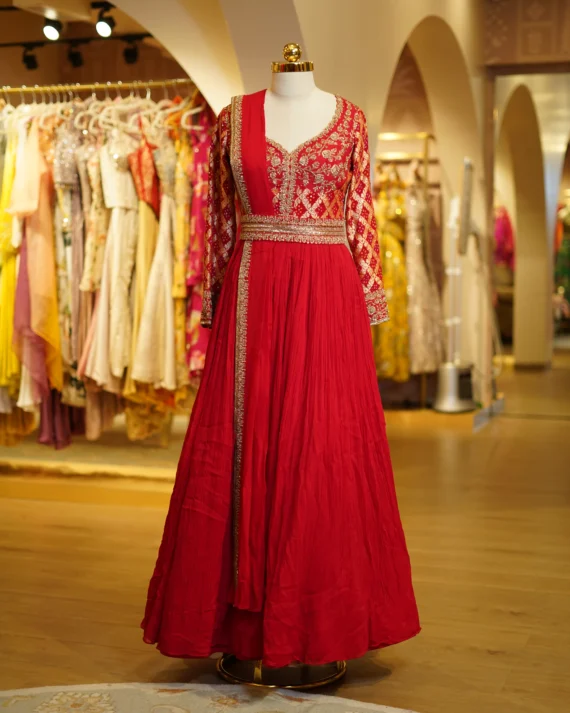 Red Anarkali