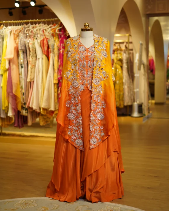 Orange Yellow Anarkali