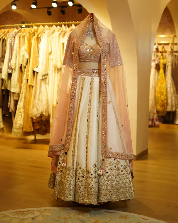 Ivory Pink Lehenga