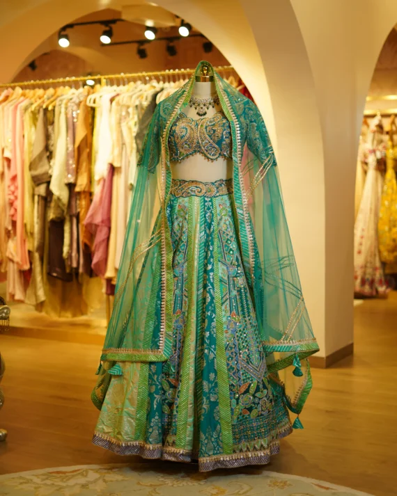Aqua-Blue Lehenga