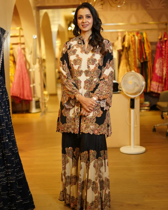 Kurta With Flared Sharara