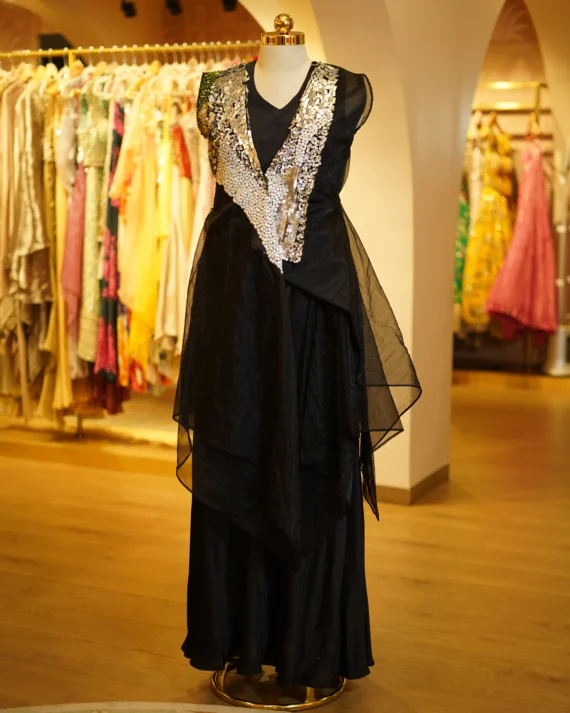 Indo-Western Draped Gown