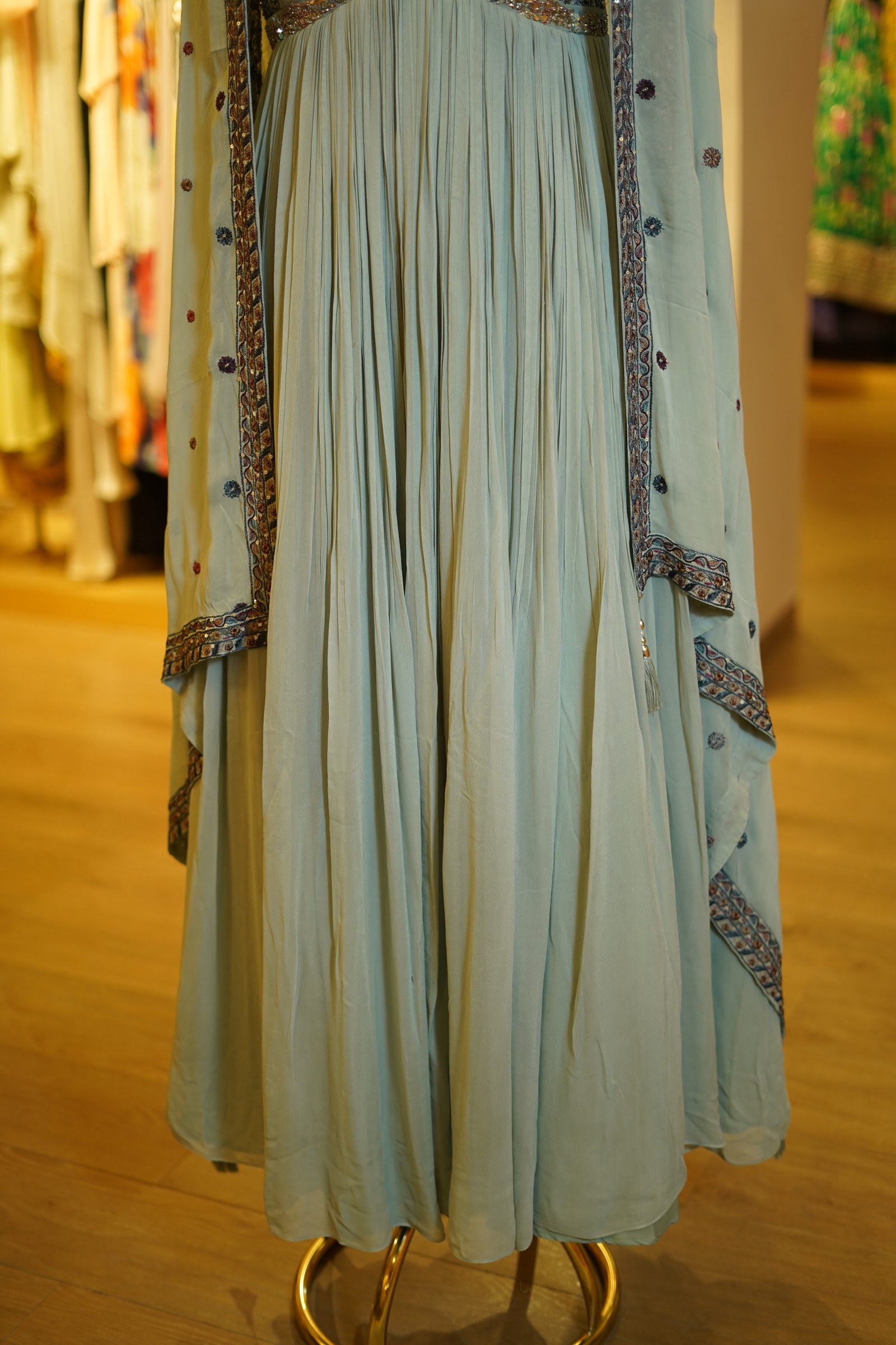 Powder Blue Anarkali