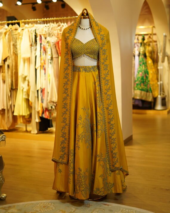 Mustard Yellow Lehenga Set