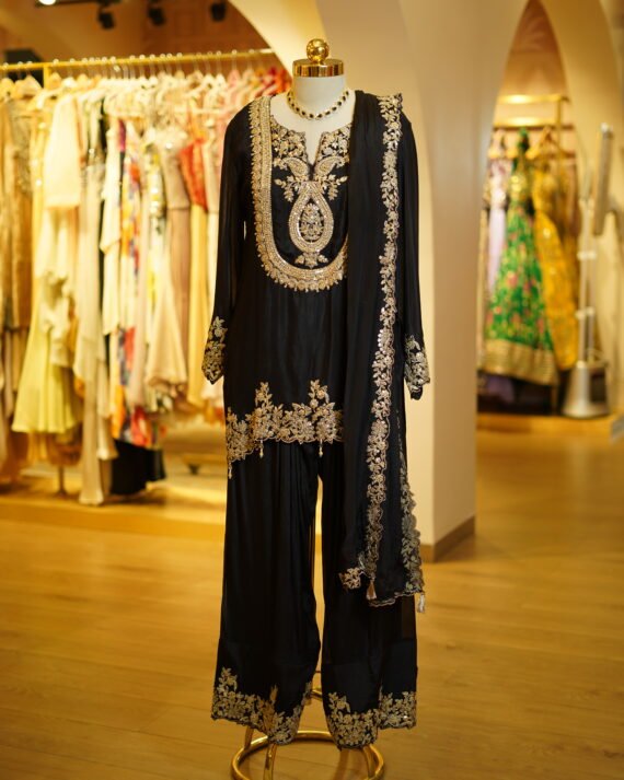 Black Farshi Salwar Kurta Set