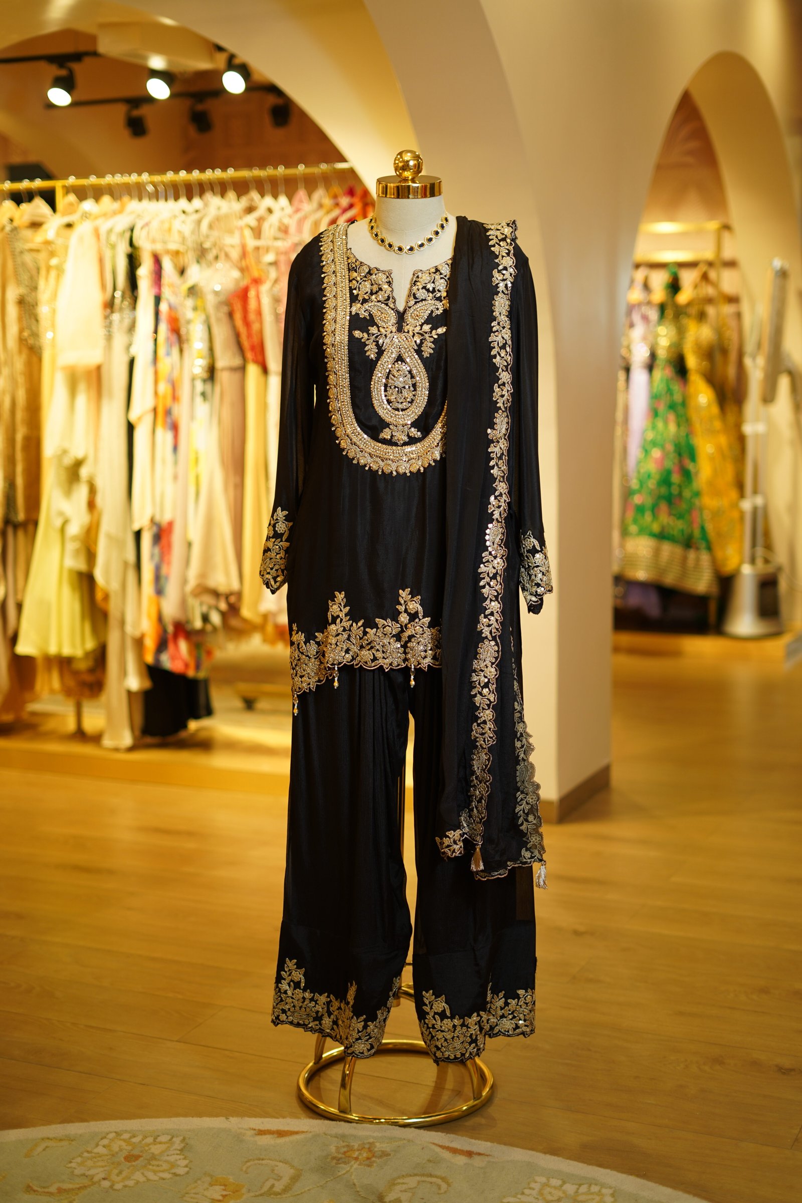 Black Farshi Salwar Kurta Set