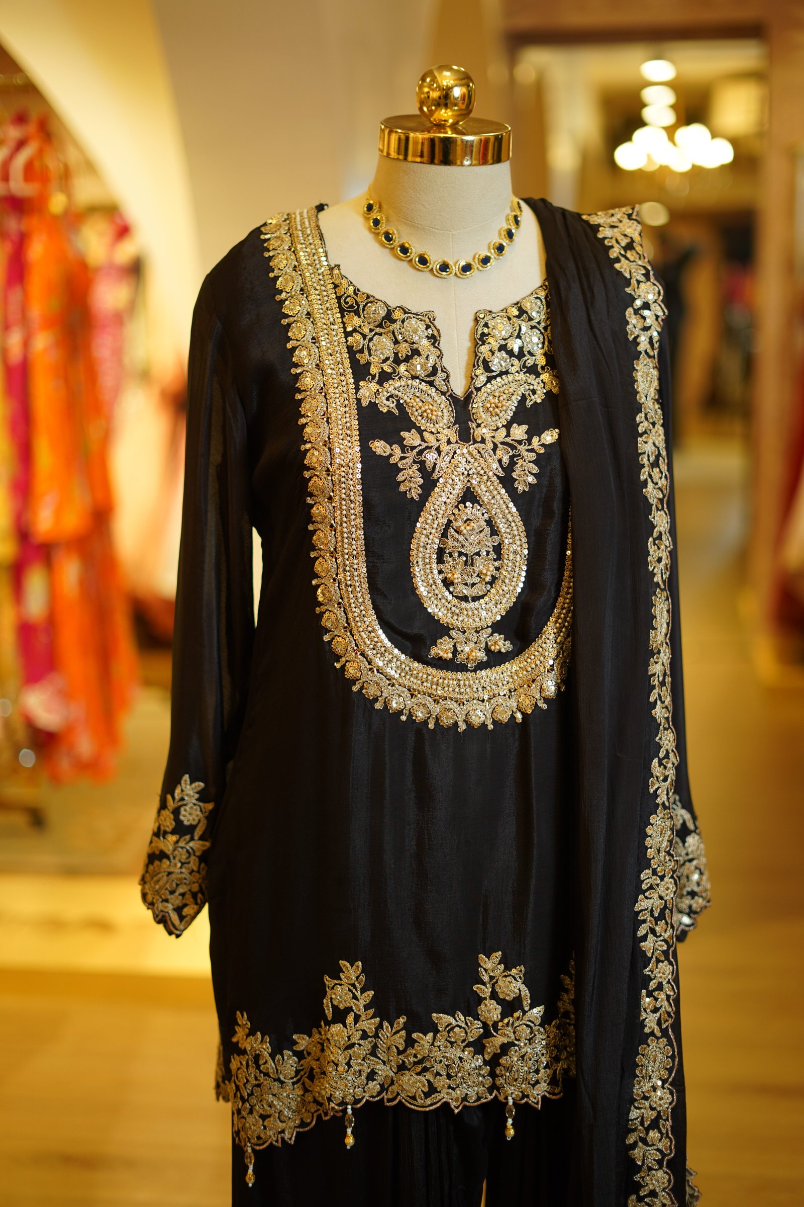Black Farshi Salwar Kurta Set