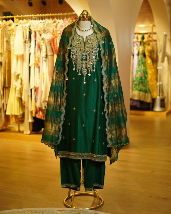 Emerald Green Traditional Kurta Set
