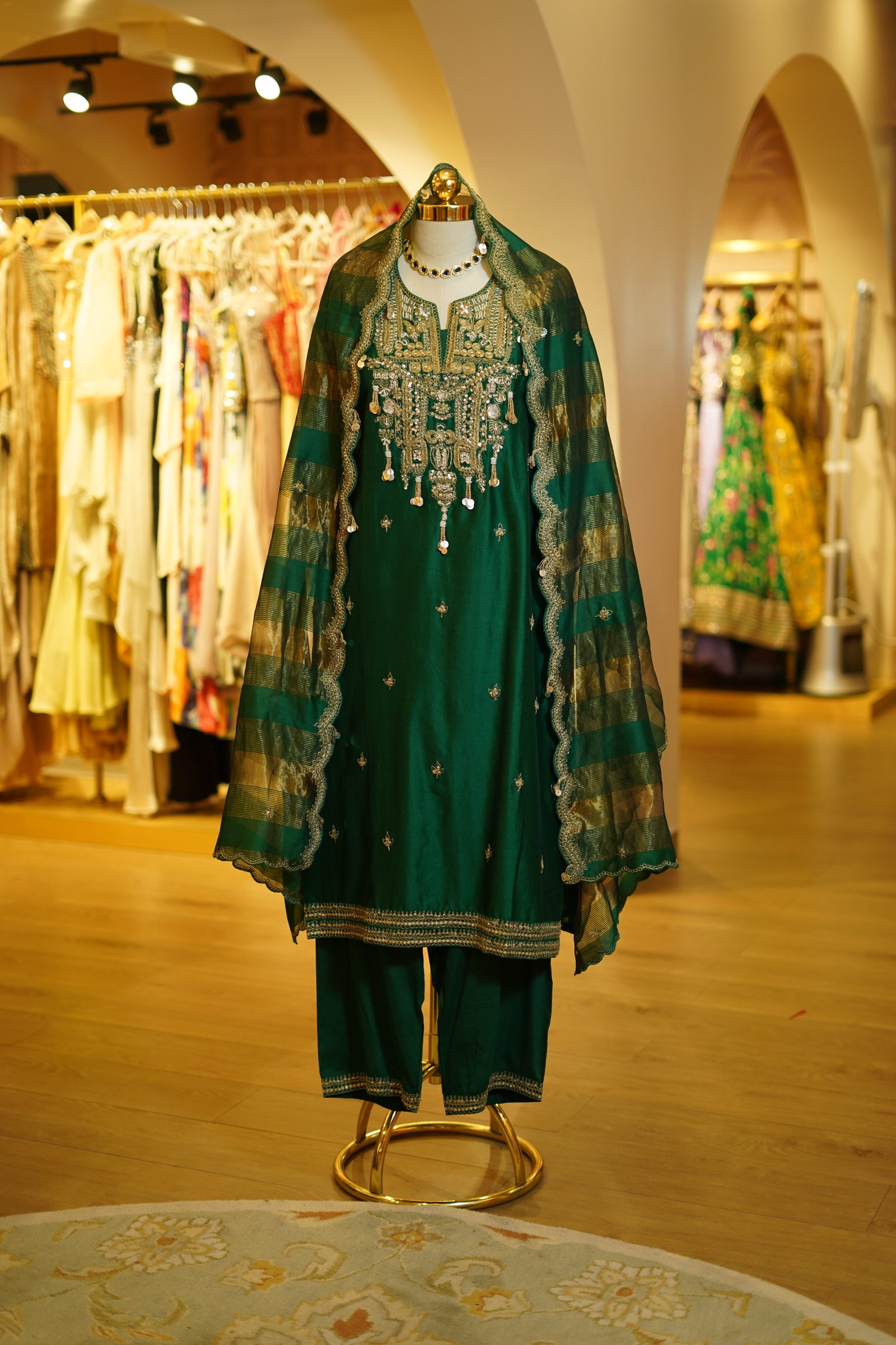 Emerald Green Traditional Kurta Set